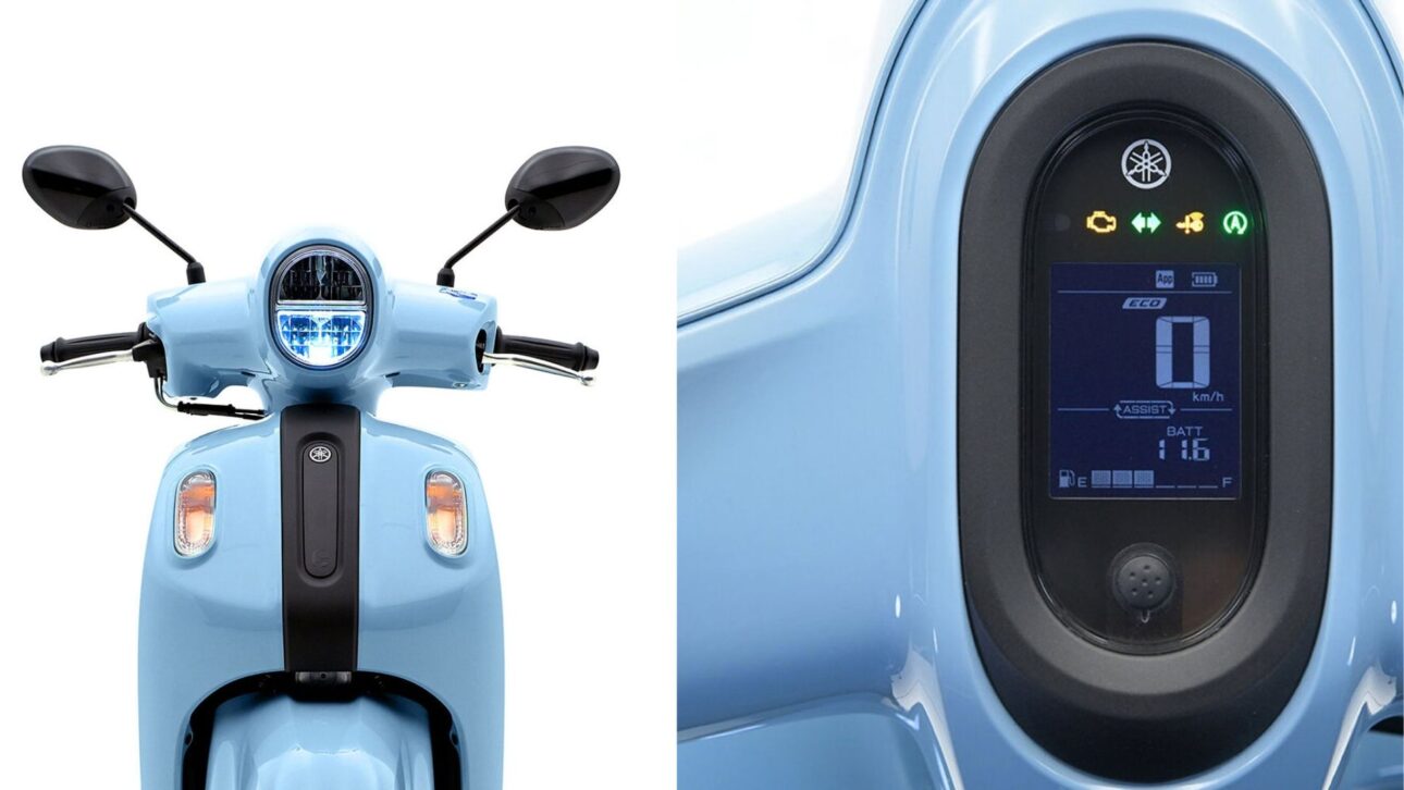 Yamaha Fazzio 2026 debuts in Japan with a 124 cc engine, 56.4 km/l consumption, smart key, Y-Connect, and weighing only 97 kg in a retro scooter. (Image: disclosure)