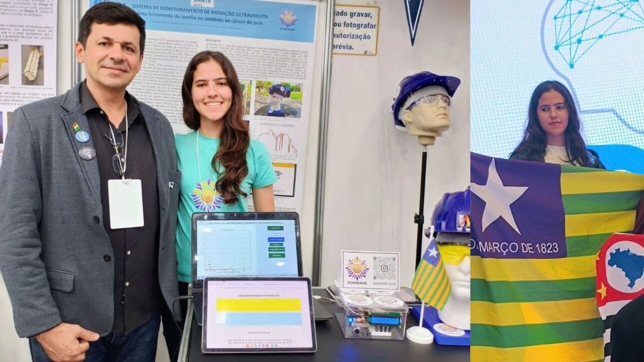 Brazilian student creates device that measures UV radiation in real time and calculates safe sun exposure time with intelligent alerts. (Image: Government of PI)