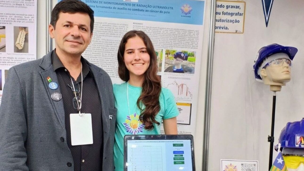 Brazilian student creates device that measures UV radiation in real time and calculates safe sun exposure time with intelligent alerts. (Image: Government of PI)