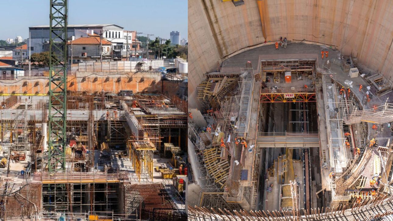 Gigantic 2,600 ton machine arrives from China to excavate 7 km of tunnels in the expansion of the Green Line of the São Paulo Metro to Guarulhos.