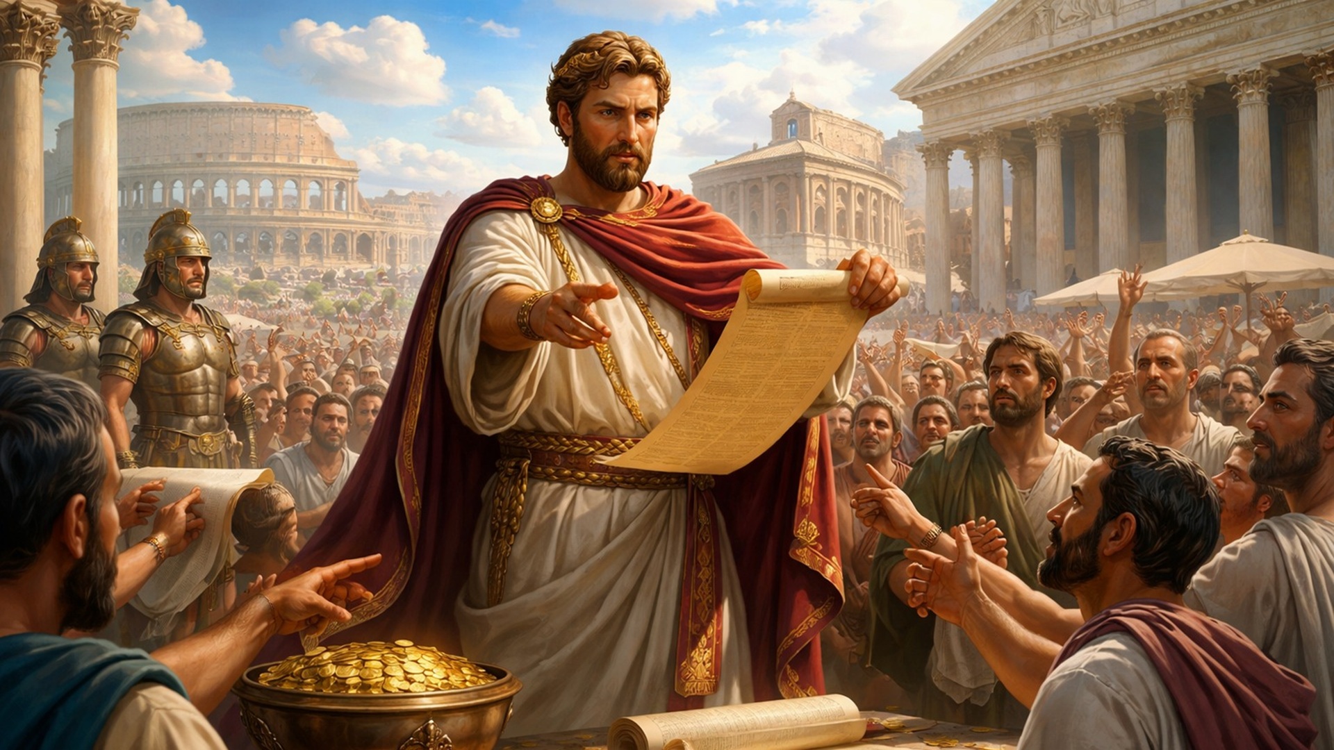 Decreto de 212 d.C. ampliou cidadania no império romano, mudou impostos, direitos legais e organização administrativa para milhões de habitantes.