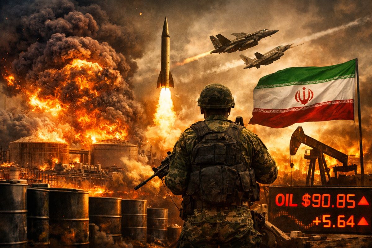 Irã em guerra: ataques a depósitos de combustível pressionam o petróleo e ampliam o risco de escalada regional.