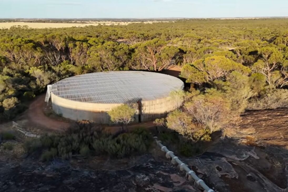 10 Thousand Hectare Farm in Australia Relies on Water, Rain, and Solar Energy to Capture, Pump, and Transport Resources That Keep Reservoirs, Sheep, and Plantations Active in the Dry Interior.