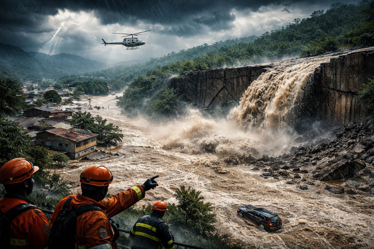 Barragem em Porteirinha, Minas Gerais, entra em risco de rompimento, aciona Defesa Civil e expõe emergência após chuvas.