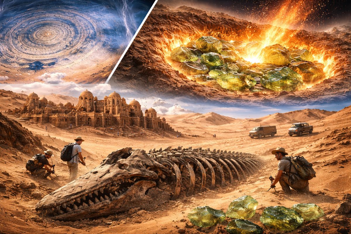 O Saara esconde um passado impressionante sob a areia existem fósseis de baleias gigantes, cidades perdidas, um “olho” visível do espaço e vidro criado por uma explosão (2)