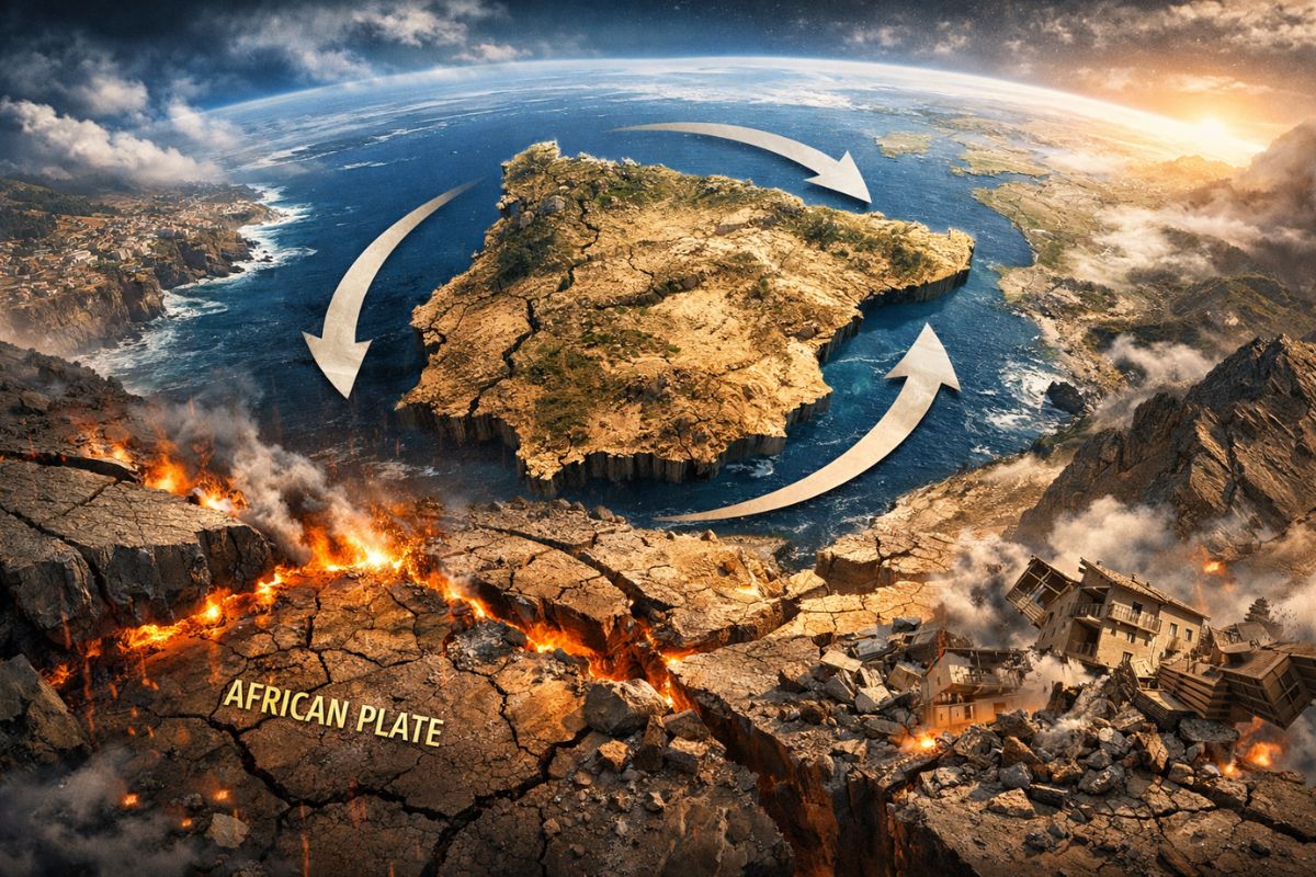 Portugal e Espanha e a Península Ibérica: placas tectônicas deformam a crosta terrestre e ampliam o risco sísmico.
