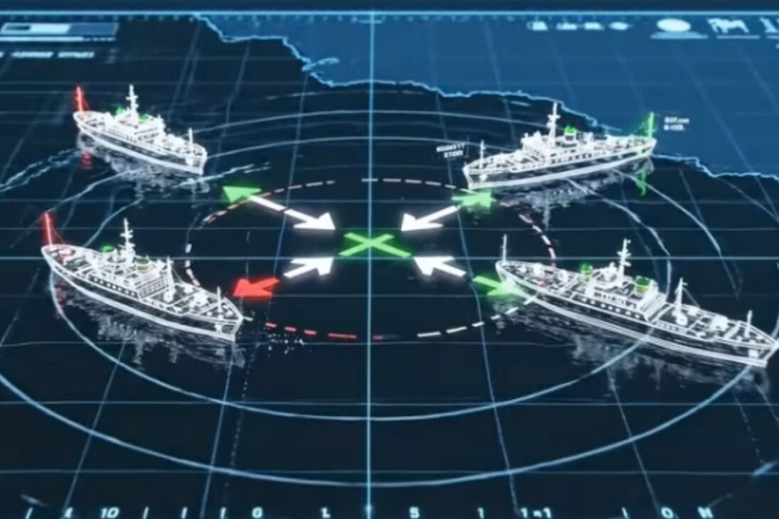 Ships without headlights use navigation lights, radar, and AIS to avoid glare and navigate safely at sea.