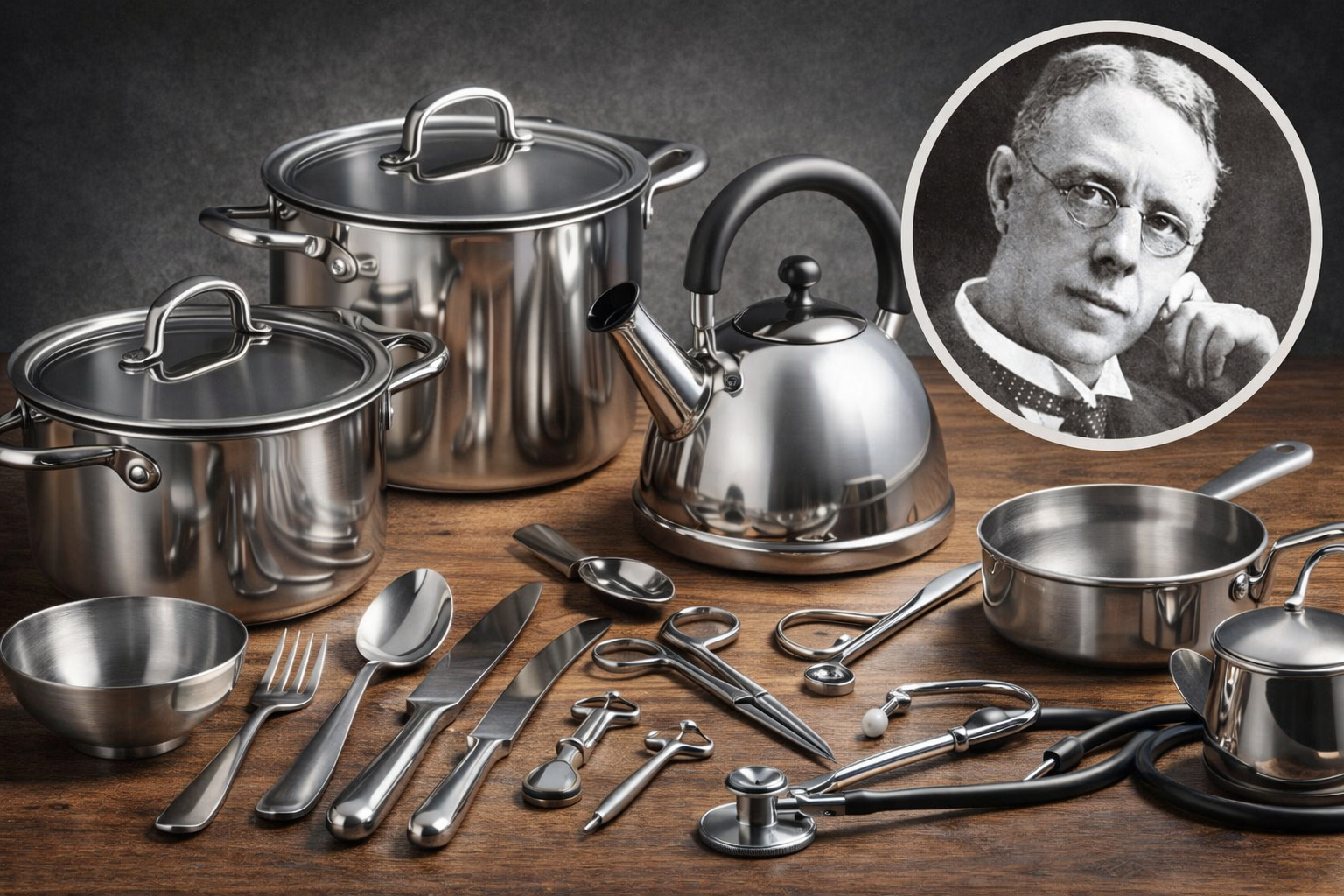 Poucas pessoas sabem, mas o aço inoxidável surgiu quando um metalurgista tentava melhorar canos de armas e descobriu por acaso um metal que não enferrujava