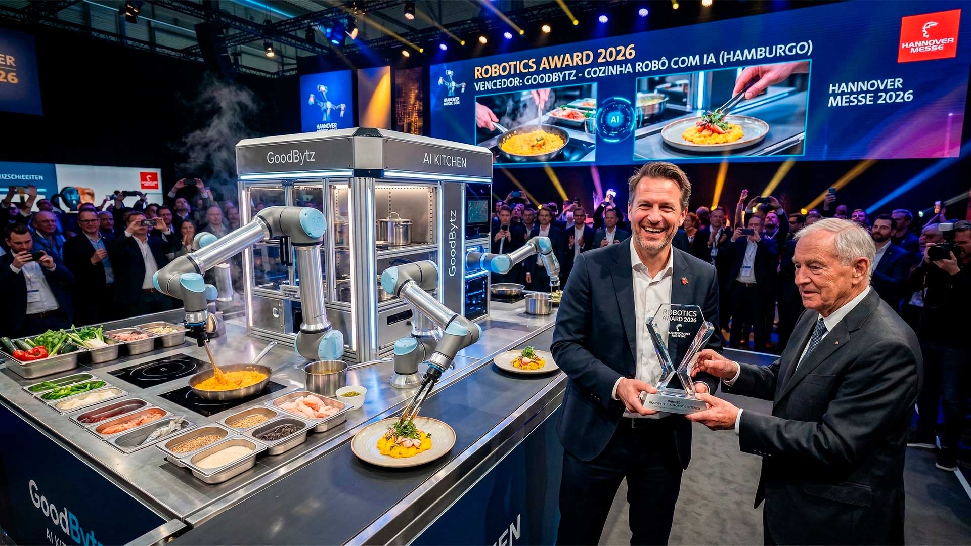 Surpreendendo cozinheiros, empresa cria robô com IA que prepara a comida, serve e ainda lava a louça sozinho e vence prêmio internacional na Alemanha