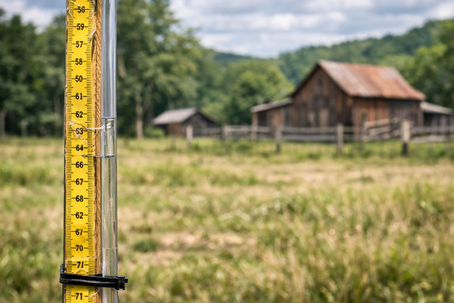 Agricultores começaram a marcar o terreno com nível de mangueira, abrir curvas de nível no solo e criaram sistema simples que segura água da chuva, reduz erosão e aumenta infiltração nas lavouras sem precisar de máquinas