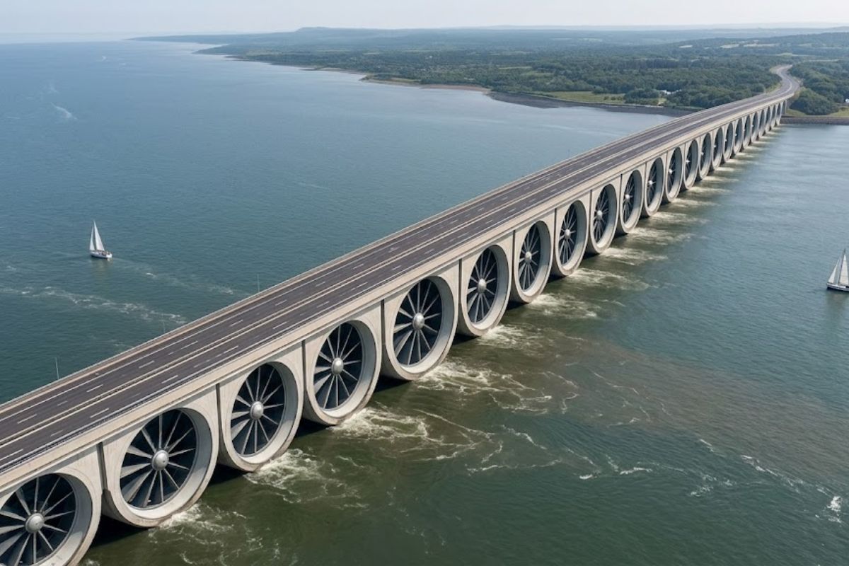 muro de 17 quilômetros no Canal de Bristol prometia energia limpa, mas o custo de £30 bilhões e o risco ao ecossistema fizeram o Reino Unido recuar.