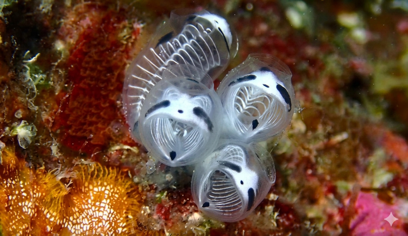 Uma nova criatura marinha descoberta no Japão recebeu o apelido de “panda-esqueleto-do-mar” por causa de seu corpo transparente com manchas que lembram o rosto de um panda