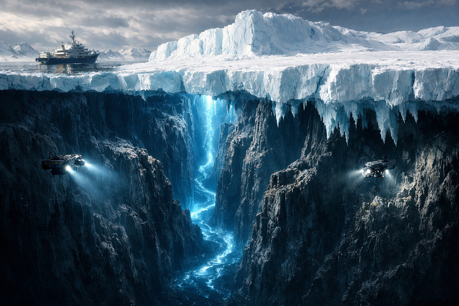 Cientistas mapearam 332 cânions submarinos gigantes ao redor da Antártida, cinco vezes mais do que se conhecia, alguns com mais de 4.000 metros de profundidade.