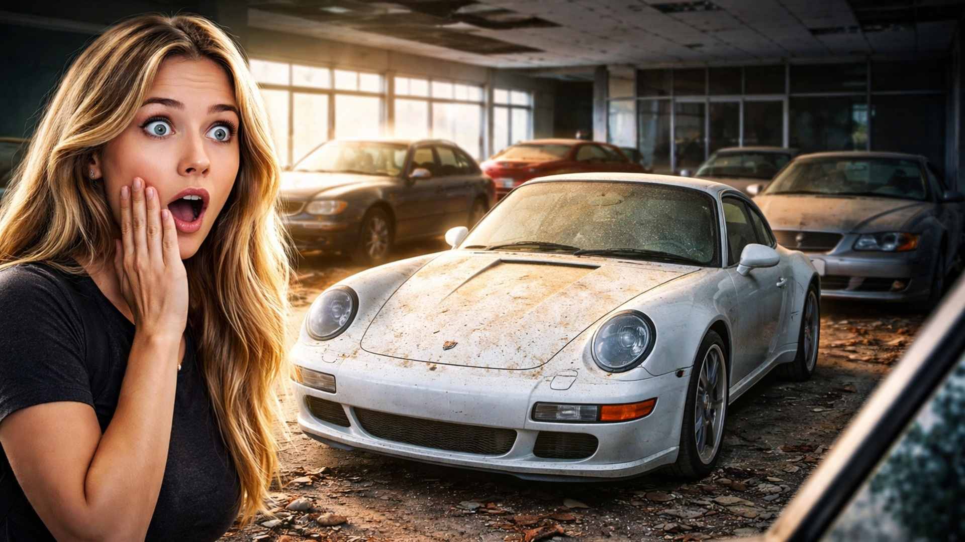 Vídeo mostra concessionária Saab abandonada em Massachusetts com vários carros dentro e um Porsche inesperado que intrigou internautas.