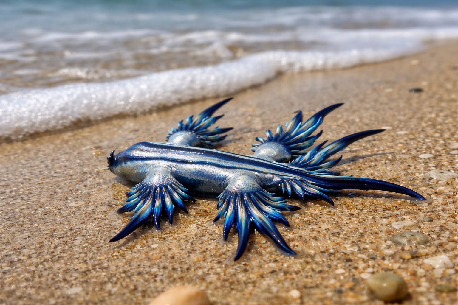 Dragão azul, Praias