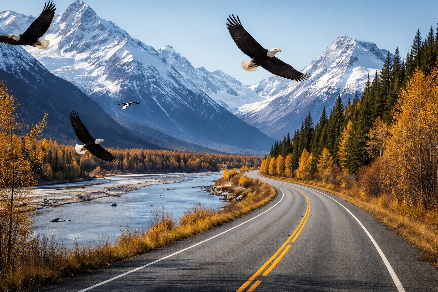 Rodovia, Estrada, Águias