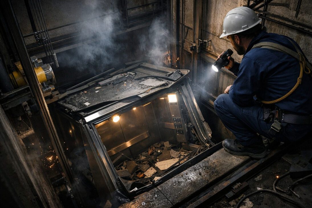 elevator plummets in Recife