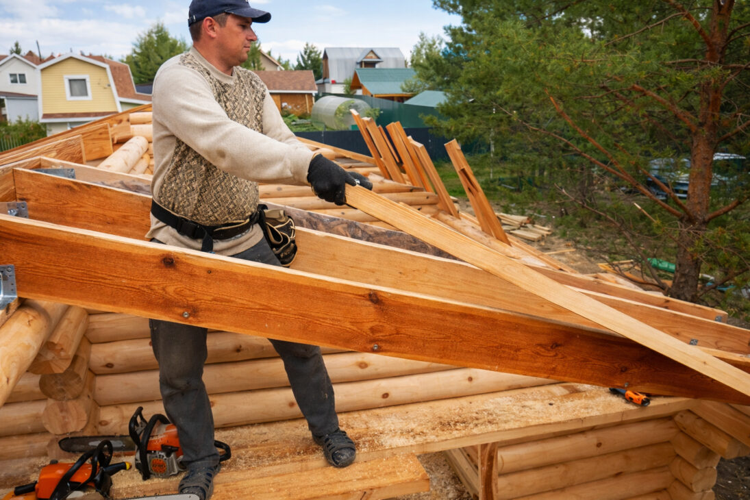 perfect fit with wooden logs