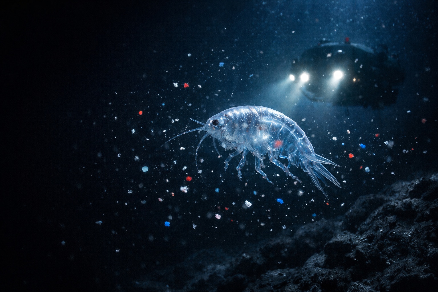 Cientistas detectam microplásticos a mais de 6.800 metros de profundidade e confirmam contaminação até na Fossa das Marianas, o ponto mais remoto e profundo do planeta