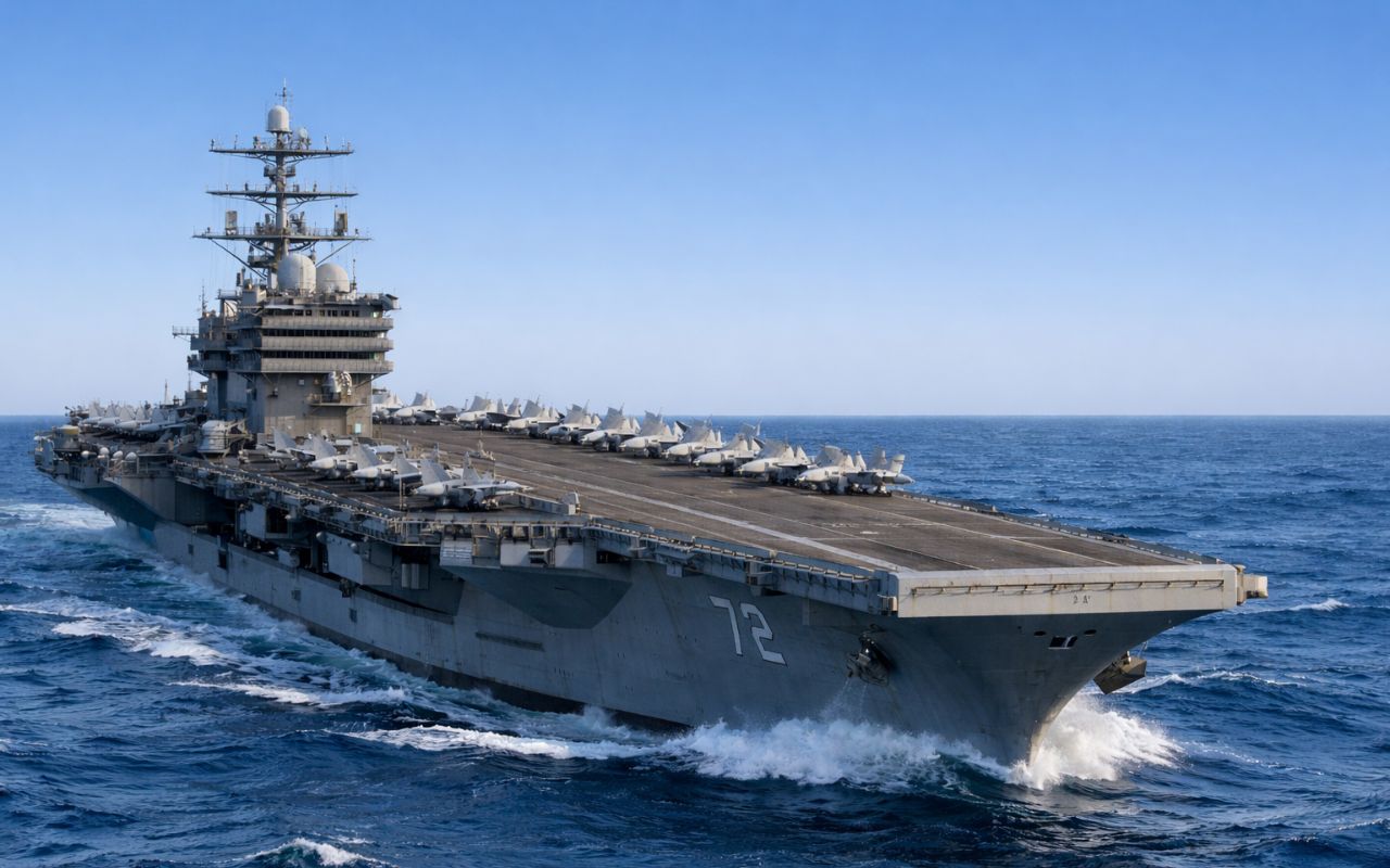 EUA rejeitam alegações de ataques com mísseis iranianos ao porta-aviões USS Abraham Lincoln e afirmam que a embarcação segue operacional.