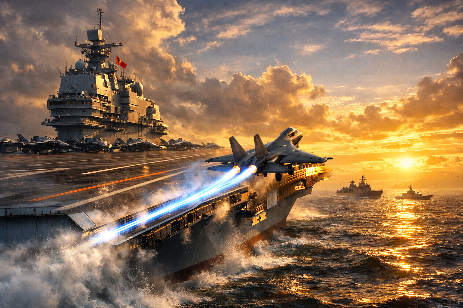 Tamanho colossal de 80.000 toneladas, 316 metros de comprimento e três catapultas eletromagnéticas (EMALS) capazes de lançar caças pesados diretamente do convés, o porta-aviões Fujian tornou-se o maior navio de guerra já construído na Ásia e coloca a China entre as poucas nações que dominam a tecnologia de lançamento eletromagnético usada no USS Gerald R. Ford