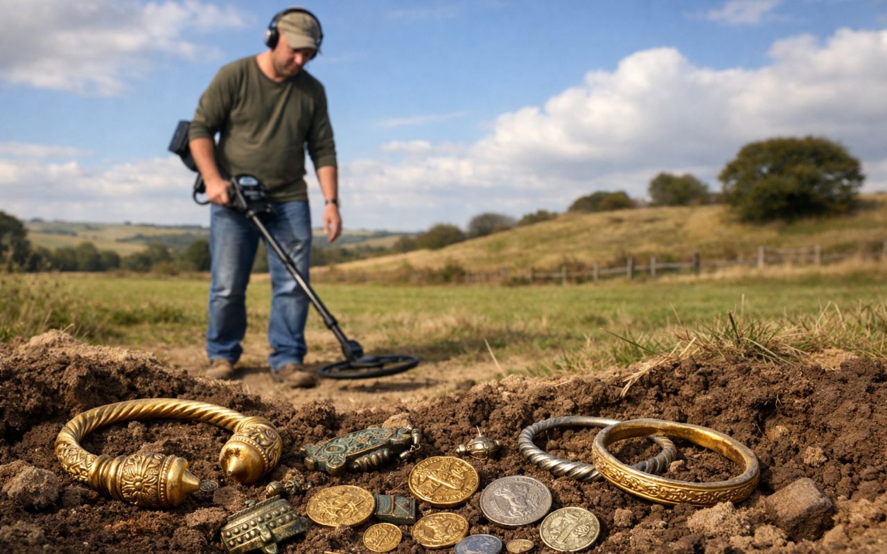 Um detector de metais levou à descoberta de um vasto tesouro da Idade do Ferro no norte da Inglaterra, com peças raras, carruagens antigas e objetos que reescrevem a história.