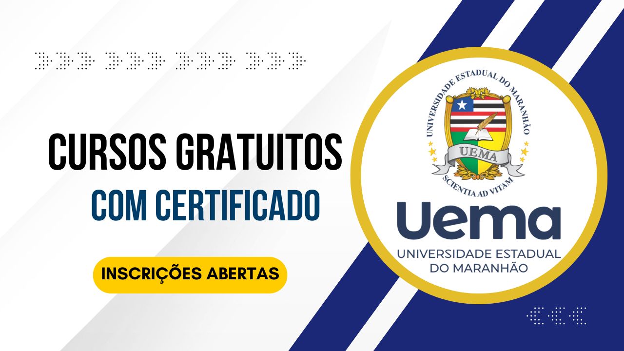 A UEMA disponibiliza cursos gratuitos online com certificado em Logística Reversa, Libras, Inglês Instrumental, Psicologia Organizacional e mais. Veja como se inscrever e aproveitar.