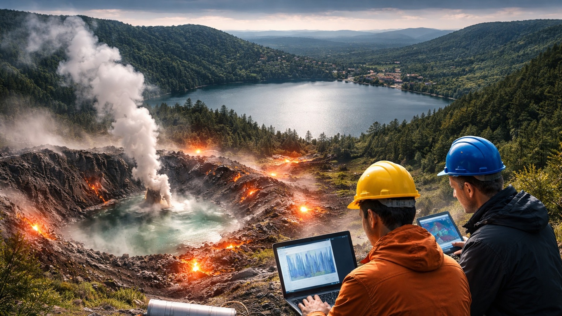Mais de 1.043 microterremotos revelam reservatório subterrâneo inclinado sob o vulcão do Lago Laach e indicam sistema geológico ativo na Alemanha.