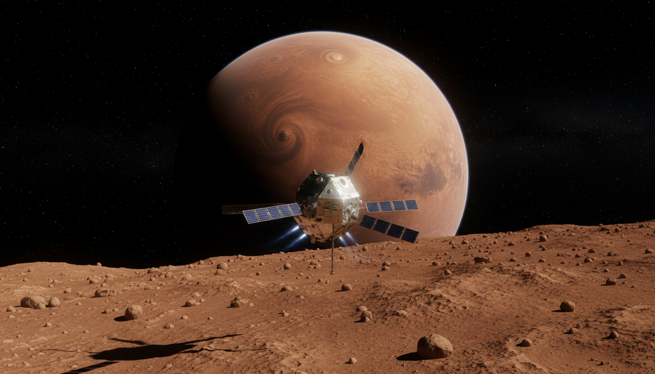 For the first time in history, a mission will land on Mars' moon ...