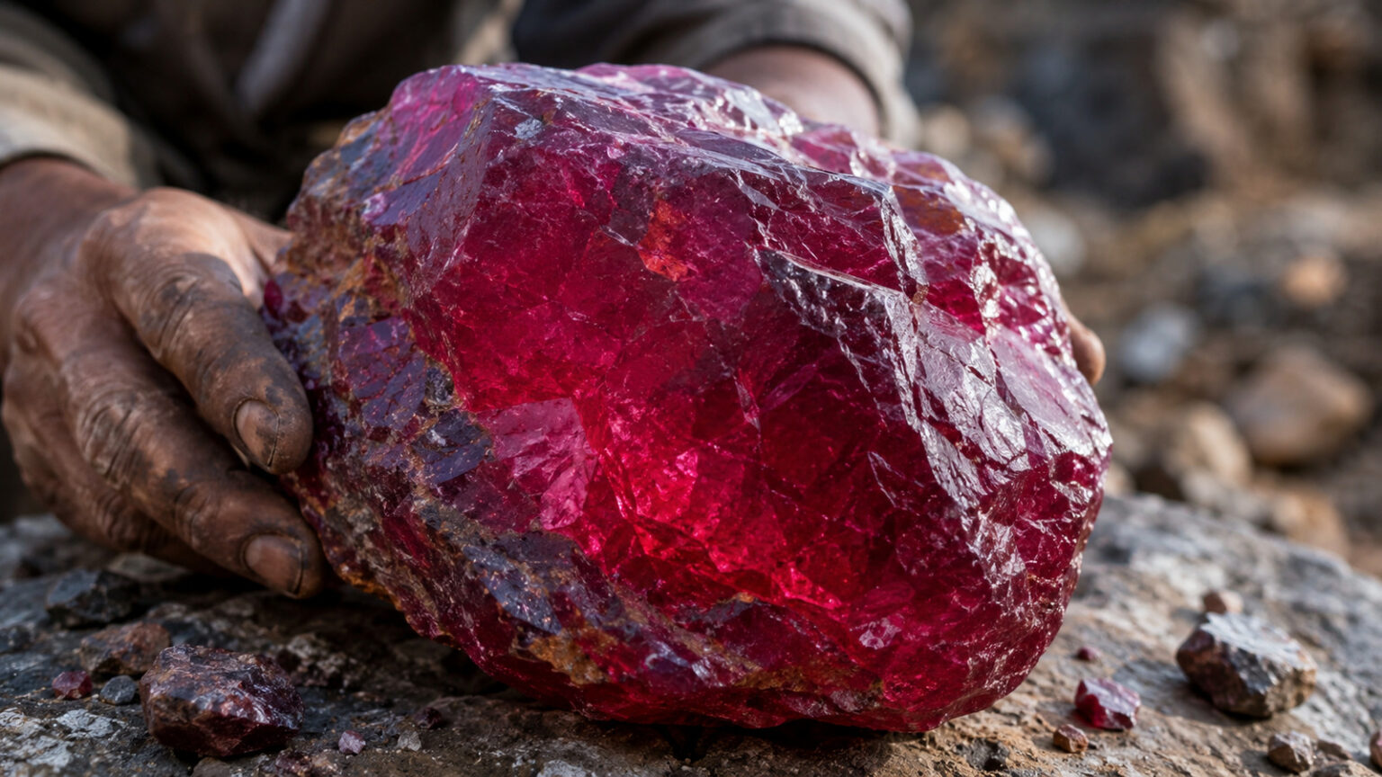 Myanmar surprises the world by discovering a giant 11,000-carat ruby ...